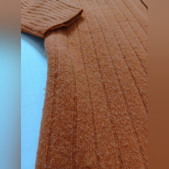 Oxford & Fulham 100% Wool Orange Cardigan Medium - Picture 13 of 15